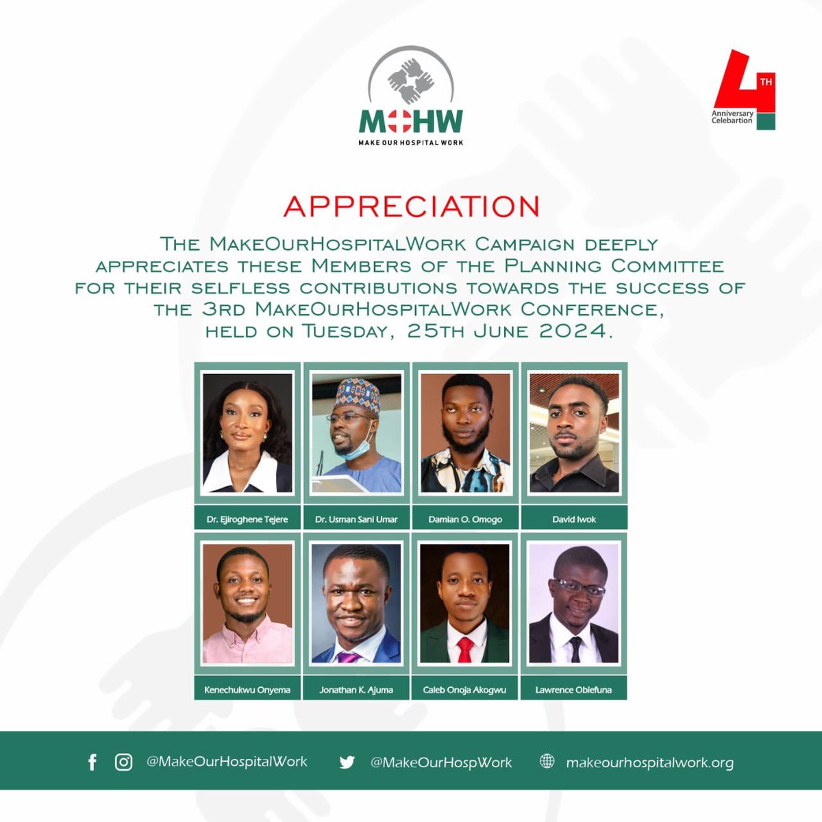 Akogwu Caleb Onoja (@hiscaleb) on Twitter photo It was an honor to be a Member of the Conference Planning Committee of the just concluded <a href="/MakeOurHospWork/">Make Our Hospital Work Campaign</a> Conference 3.0.
Thanks for making it a huge success.
Be a part of the campaign.
makeourhospitalwork.org.
#conference #MOWH #health #hospital It was an honor to be a Member of the Conference Planning Committee of the just concluded <a href="/MakeOurHospWork/">Make Our Hospital Work Campaign</a> Conference 3.0.
Thanks for making it a huge success.
Be a part of the campaign.
makeourhospitalwork.org.
#conference #MOWH #health #hospital
