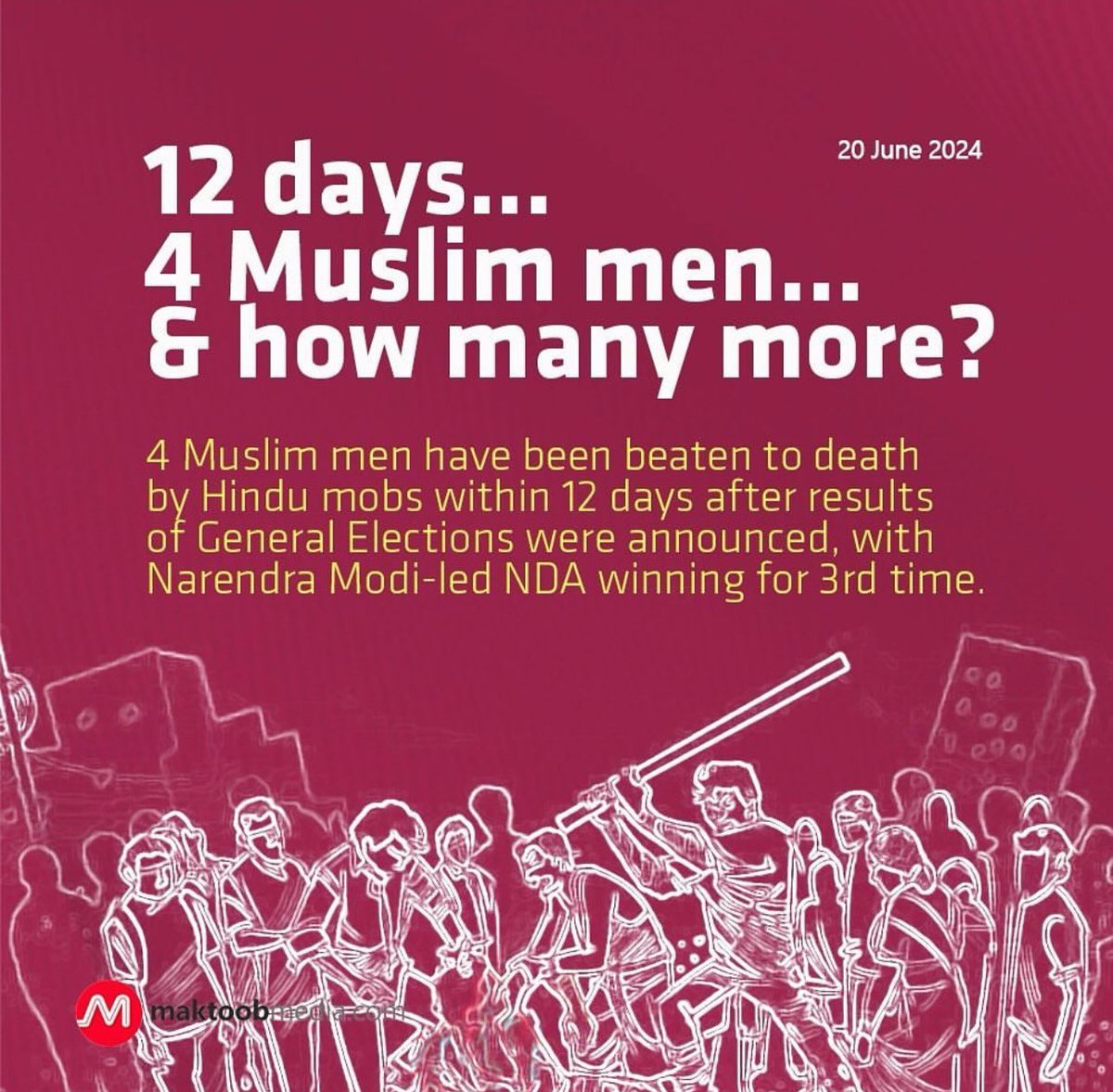 AltafZia1's tweet photo. Opposition's shocking silence on #antiMuslim violence is deeply concerning. This violence stems from the hatred @PMOIndia @narendramodi and the @BJP4India incited during their election campaign. Time for accountability from all political parties! #StopAttackOnMuslims @RahulGandhi https://t.co/mX14zRH15M