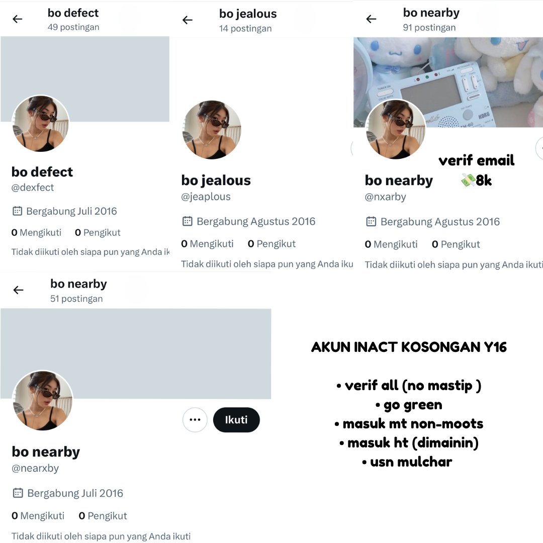 foerbid's tweet photo. WTS AKUN KOSONGAN MULCHAR Y16

💸 9k/acc

🍀 verif all (no mastip)
🍀 dom gmail
🍀 all go green
🍀 masuk mt 
🍀 masuk ht (dimainin dulu)
🍀 usn mulchar 

#zonauang https://t.co/zgfOdnpwk3