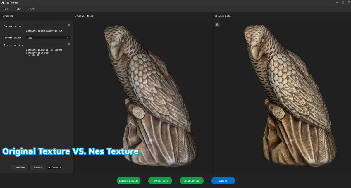 3DeVOK's tweet photo. Is creating 3D textures for your models a challenge? Not anymore!
Simply drag the photos and the .spj project file into #BesTexture, click "Auto Replace," and you'll get an accurate and realistic 3D model.
Download now: https://t.co/0xvMSCFmXt
#iReal3D #3dscanning #3dmodeling https://t.co/kwFoA59MFQ