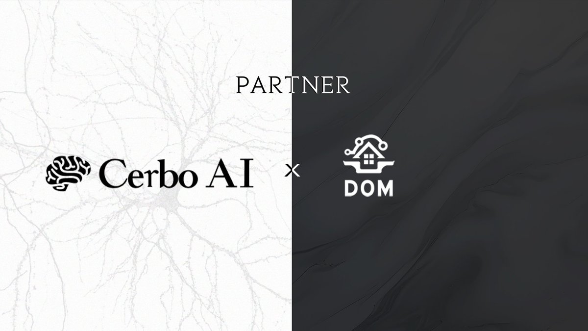 We’re excited to announce our partnership with <a href="/DomusAI_com/">D</a>, a trailblazer in intelligent home systems! Together, #CerboAI and #DomusAI will leverage advanced WEB3 and AI technology to deliver top-tier smart home solutions, enhancing living experiences worldwide.

Secure data
