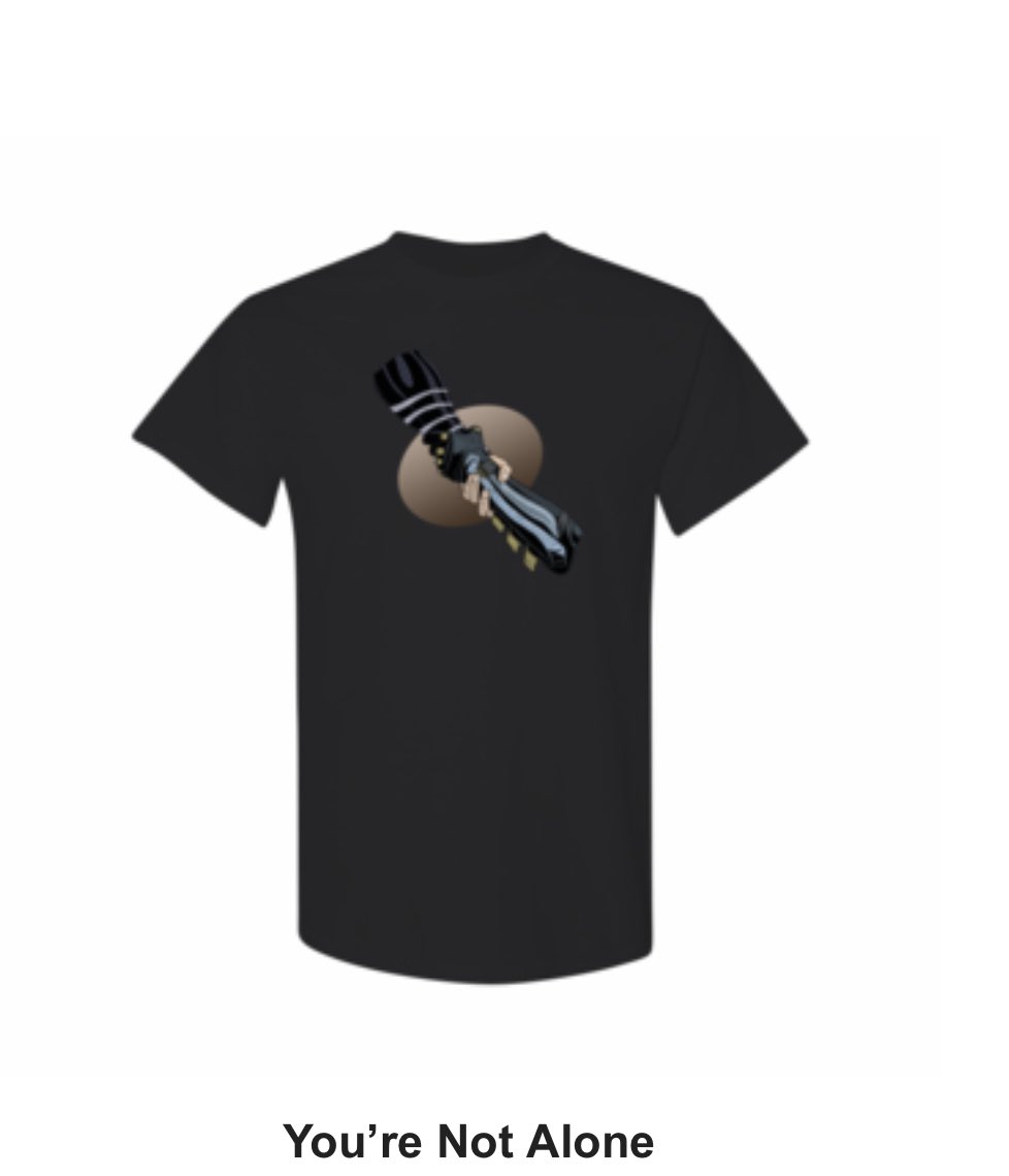 BatfleckMovie's tweet photo. YOU ARE NOT ALONE.

We have teamed up with @SteenIllustrat1 with these shirts to raise money for @afspnational inspired by #ZackSnydersJusticeLeague!

There are two variants one color and one black and white with various options!
#RestoreTheSnyderVerse 

https://t.co/mViHYi6CA2 https://t.co/MrLo8hl54y