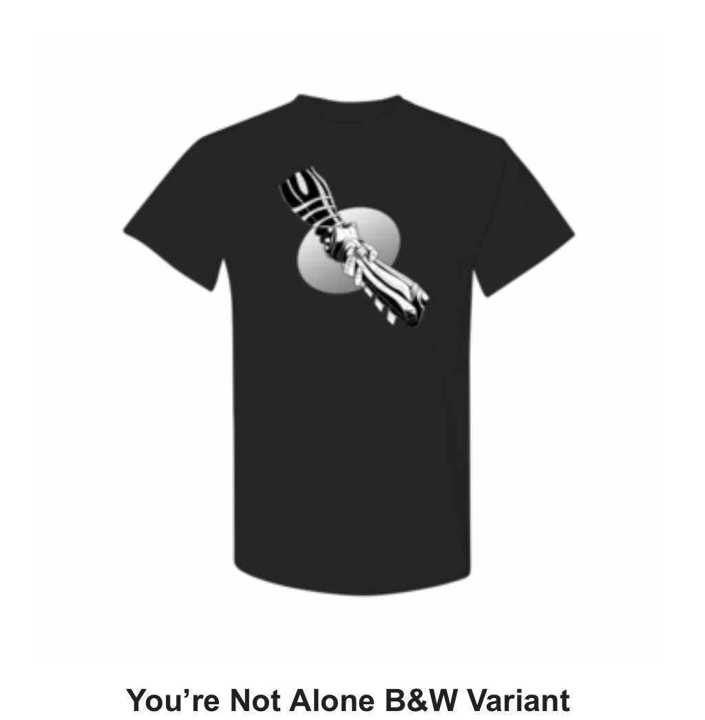 BatfleckMovie's tweet photo. YOU ARE NOT ALONE.

We have teamed up with @SteenIllustrat1 with these shirts to raise money for @afspnational inspired by #ZackSnydersJusticeLeague!

There are two variants one color and one black and white with various options!
#RestoreTheSnyderVerse 

https://t.co/mViHYi6CA2 https://t.co/MrLo8hl54y