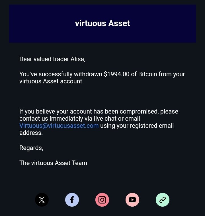 Hello investors good morning........
Are you looking for a reliable investment company to invest your crypto currencies and earn profits on daily basis?
Rush now join Virtuous Asset 👇👇this is my current withdrawal of this morning join now