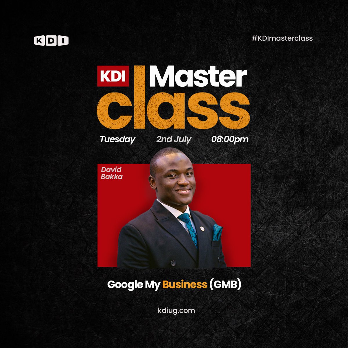 Join us for the first KDI Masterclass with <a href="/david_bakka/">Bakka David</a> on July 2nd, 2024, at 8 PM. 

We’ll discuss Google My Business (GMB) and Google Merchant Centre (GMC), essential tools for promoting your products on Google Search, Maps, and YouTube. 

Zoom link available upon request.