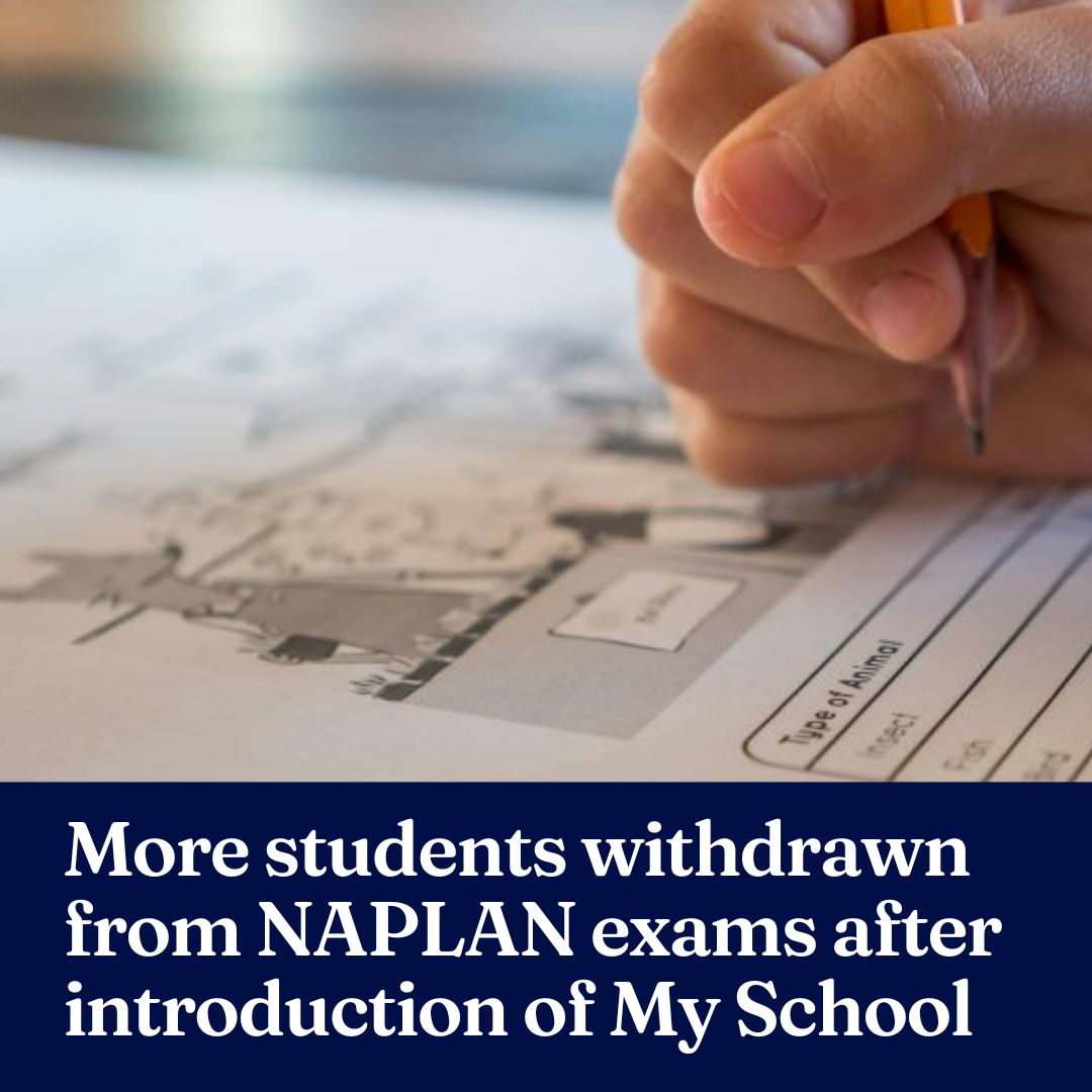 Research has found that students who receive low grades in NAPLAN tests are ‘much more likely’ to be pulled out of exams in subsequent years, mainly at the request of their parents.

Tap through to learn more → unimelb.me/4esh0JN