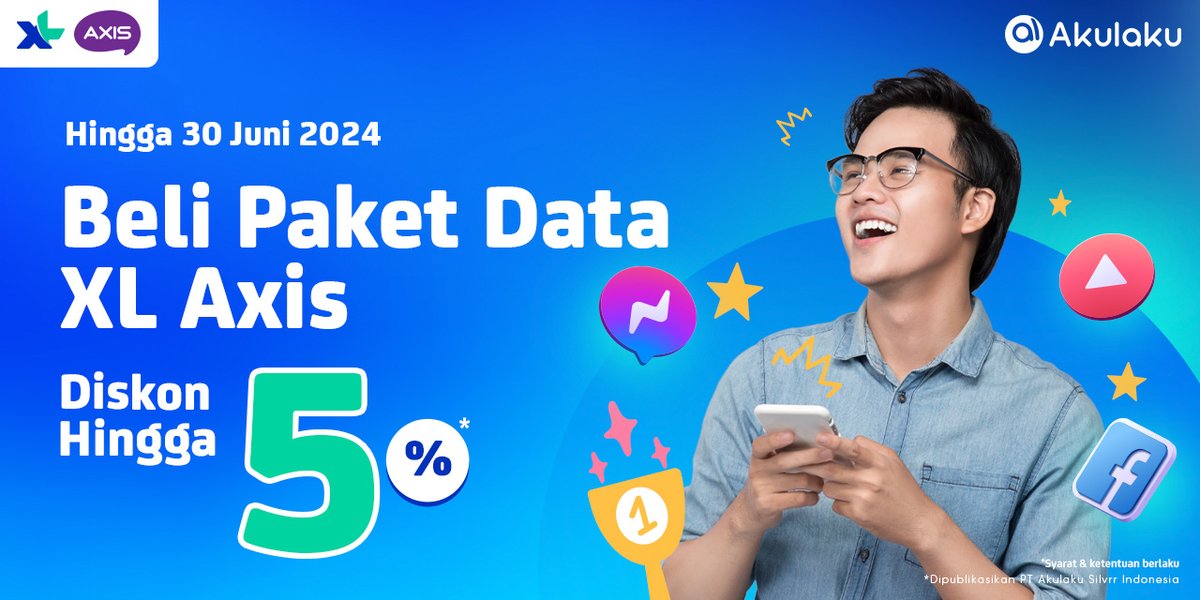akulakuID's tweet photo. P
Info promo!
Nih ada DISKON HINGGA 5% buat beli Paket Data dari XL Axis😱🔥
Gas polll >> https://t.co/wWH3Uerz4b
#PromoVirtual #GilaDiskon #PromoXL #PromoSeru #AkulakuIndonesia https://t.co/ep2efyeHDe