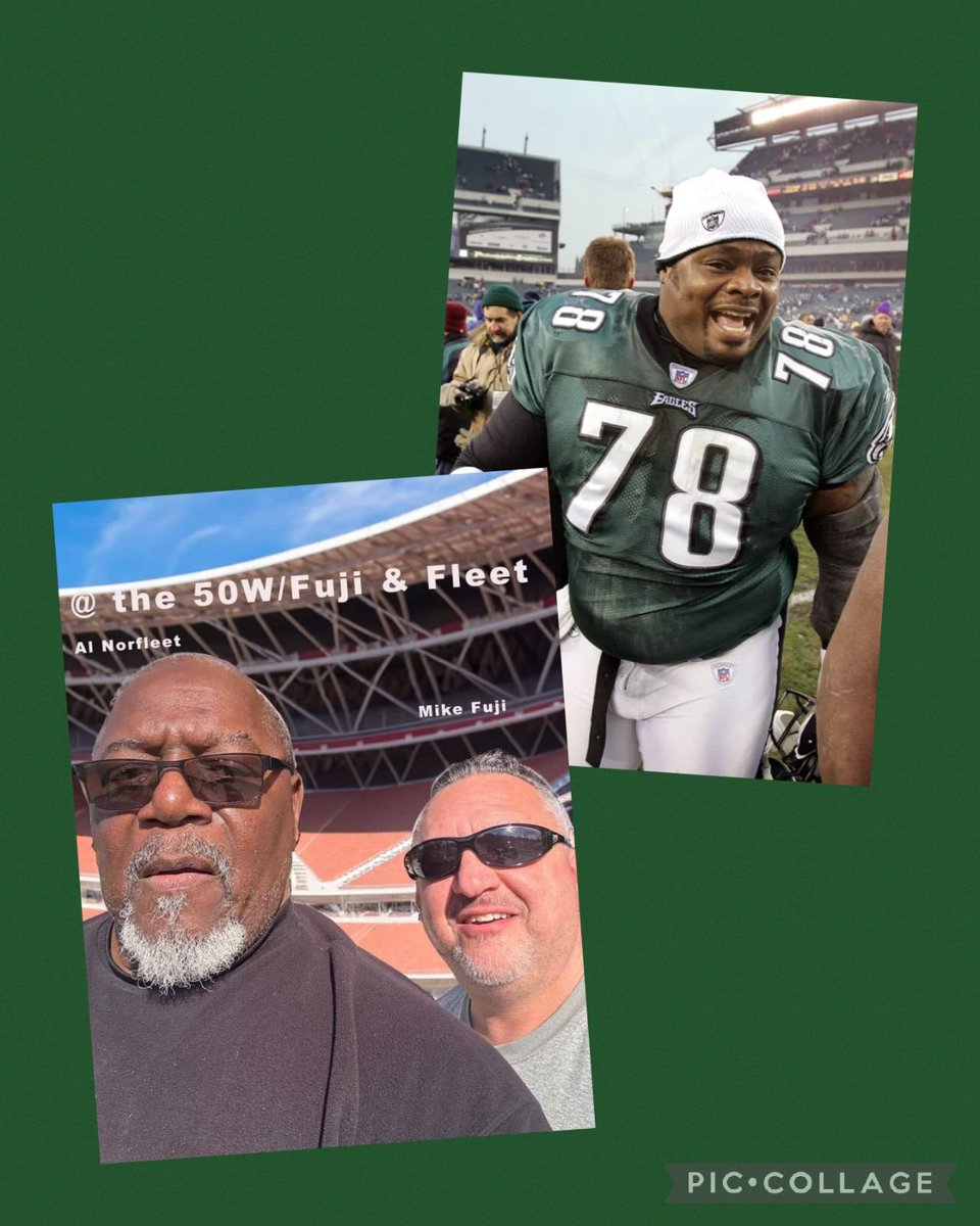 Jfleet55's tweet image. Check our podcast on Wednesday night 7pm “@ the 50/ Fuji&amp;amp;Fleet” as we talk Birds football on Facebook Live and YouTube Live. Guess is former Eagles D-Tackle ( Hollis Thomas).