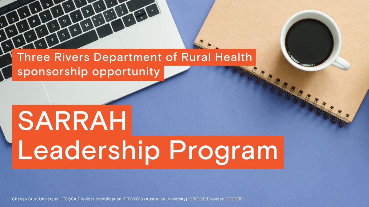 ThreeRiversDRH's tweet photo. 📢Apps close 1 Jul 2024! We’re sponsoring 10 positions in the online @SARRAHealth Leadership Program for clinicians who work in the #Parkes #Forbes #Lachlan #EdwardRiver #MurrayRiver #Murrumbidgee #Berrigan LGAs. 29 Jul to 13 Sep 2024. https://t.co/gn5c06tiWy #LiveStudyWorkRural https://t.co/wfA1DvWG47