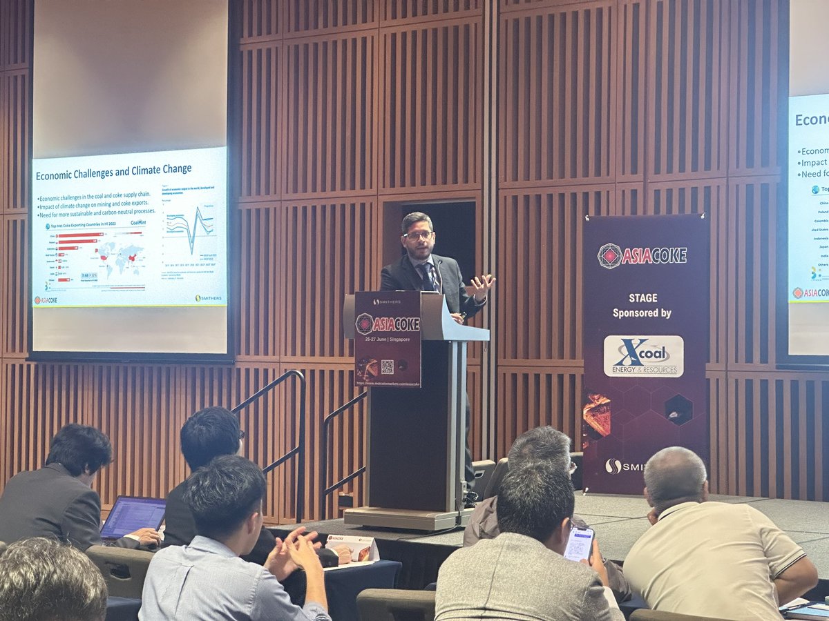ByronFallaD's tweet photo. Thanks to Smithers for AsiaCoke 2024. Great opportunity in the Asian market, vital for our metallurgical coke from Colombia. Our message: a sector working together for a robust and sustainable global supply chain 🇨🇴🌏 #coal #metcoke #sustainability #market" https://t.co/UHgOvTUbFs