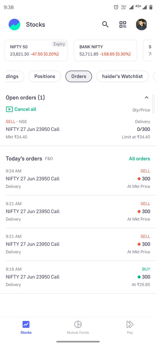 ansarihaider92's tweet photo. @_groww @BSEIndia still not able to sell the order and by this today I will end my groww carrier if I will get loss because previously I also got loss due to this https://t.co/QWsmSewBKN