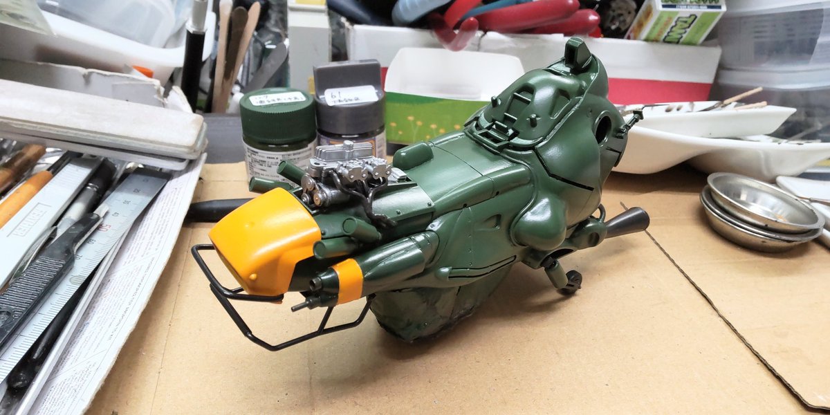 Anthonyobscura's tweet photo. 昼休憩を利用してスモークディスチャージャーを装着… #HOUND #HOUND2 #マシーネン https://t.co/fRjJacmwLb