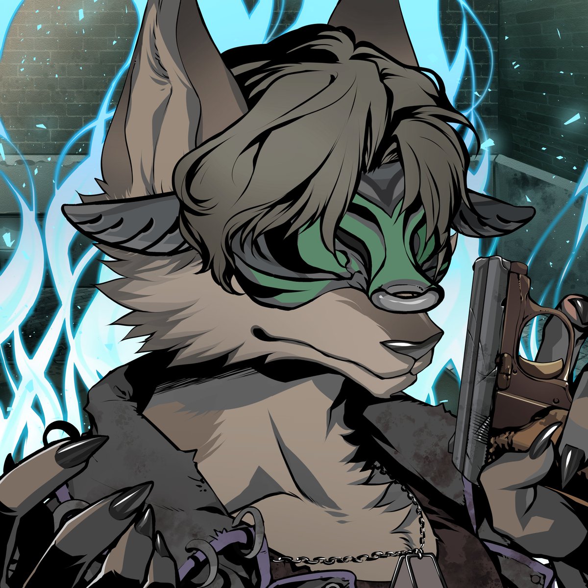 NARAKUの世界

仮面は、ギャンブルで身包みを剥がされたり、強者に挑んで負けたり、周囲の反感を買って排斥されてしまった等、コミュニティ内でそんなレッテルを張られた時に被ることを強制される。

なお仮面は四種類存在し、そのどれもが家畜の生き物を表している。