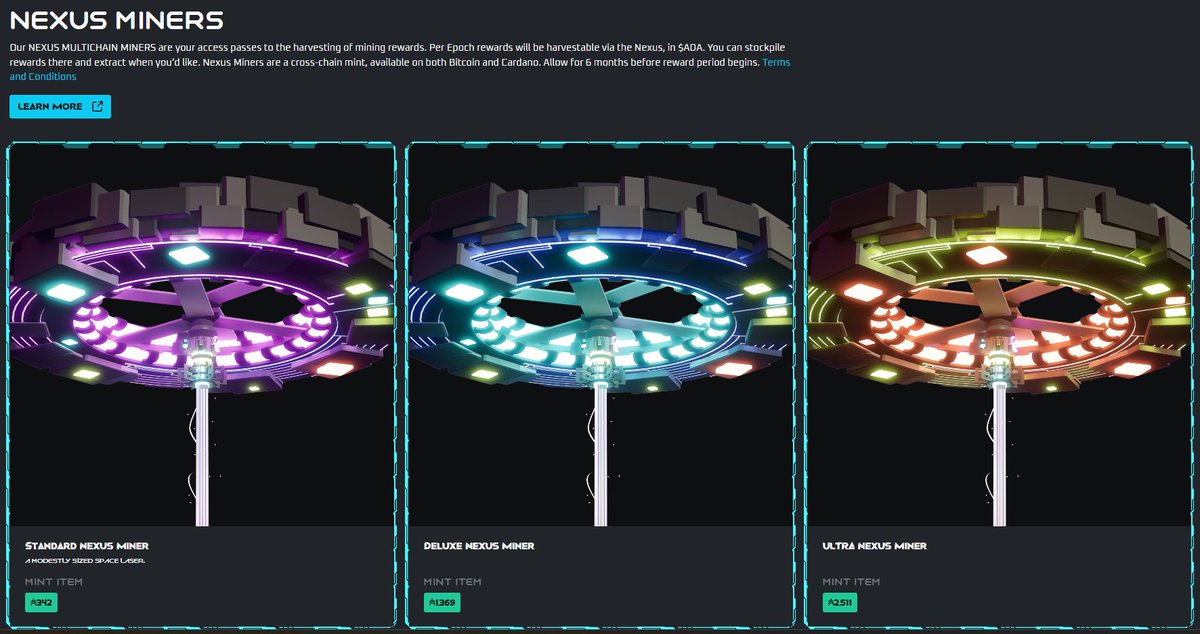 Ultra_LabsX's tweet photo. Cardania's Nexus Miners - POW Mining rewards on Cardano - LFG ⚡️⛏️
https://t.co/qgiXD3Pak9 https://t.co/7EVanyYe1Q