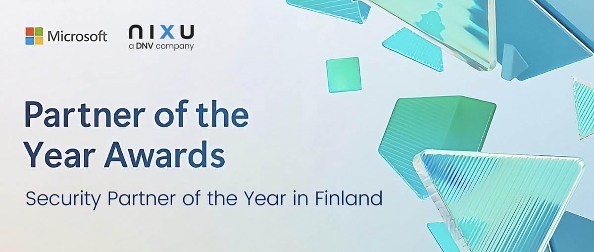NixuCorporation's tweet photo. Nixu, a DNV company,ย is Microsoft's Security Partner of the Year in Finland โ for the second consecutive year! ๐๐
Read the full press releases below:
๐ฌ๐ง - https://t.co/fWqQr2dxho
๐ซ๐ฎ - https://t.co/BmEkcH5ZmQ
#MSPartner #securityfusion #managedservices #microsoft https://t.co/MeNt6ykhlu