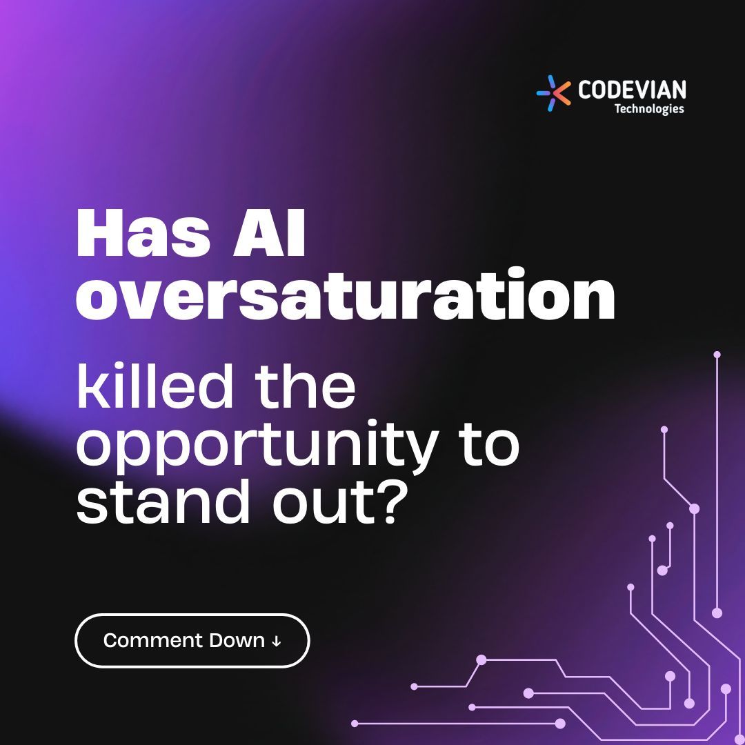 CodevianTech's tweet image. Every marketing agency now boasts &apos;AI&apos; capabilities. Is it already too late to leverage AI for differentiation? 

 What are your thoughts? 

 #AI #Marketing #Innovation