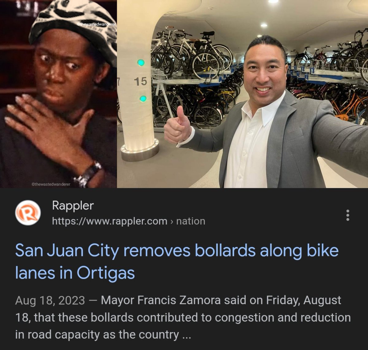 _wastedwanderer's tweet photo. @chromaticccaaa Speaking of kabobohan sa San Juan..
#SafeStreetsForAll
#SafeSpacesForAll
#ReframeRoadSafety
#SafeStreetsSaveLives
#ProtectedBikeLanesNOW https://t.co/WMIBzve5Sh