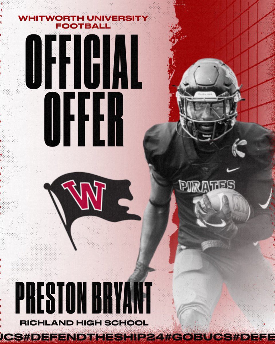 Preston Bryant (@moose19020205) on Twitter photo AGTG🙏🏼 After a amazing call with <a href="/Coach__Shaw/">Mac Shaw</a> <a href="/WhitworthFB/">Whitworth FB</a>. I am blessed to say i’ve received my first Offer!
<a href="/RHSBomberFB/">Richland Bomber Football</a> <a href="/BrandonHuffman/">Brandon Huffman</a> AGTG🙏🏼 After a amazing call with <a href="/Coach__Shaw/">Mac Shaw</a> <a href="/WhitworthFB/">Whitworth FB</a>. I am blessed to say i’ve received my first Offer!
<a href="/RHSBomberFB/">Richland Bomber Football</a> <a href="/BrandonHuffman/">Brandon Huffman</a>