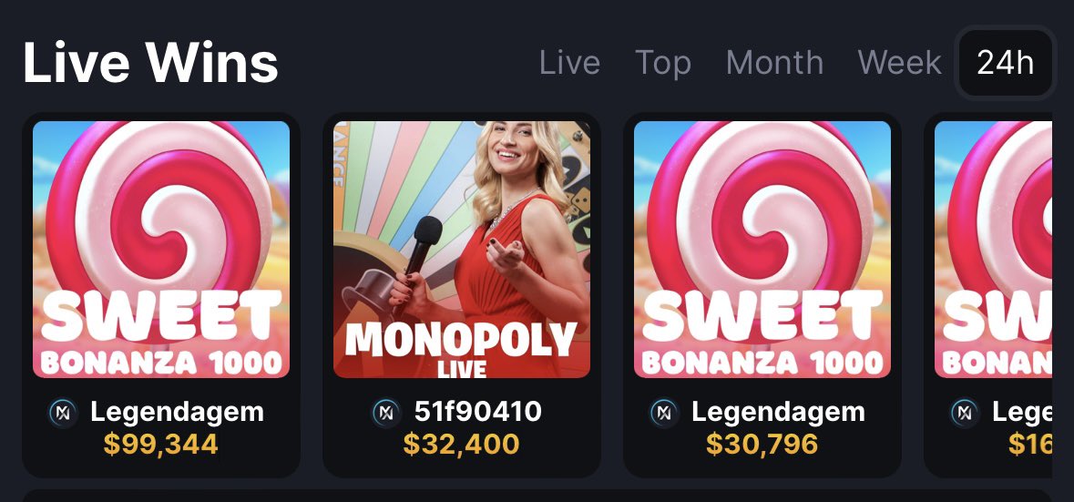 MetaWin's tweet image. HUGE DAY 🍭

‘Legendagem’ had a MASSIVE day playing Sweet Bonanza on metawin.com!

In celebration, we are GIVING AWAY $150 in $ETH! Simply Like ❤️, RT &amp;amp; Comment what you would do if you won $100k+ in a day 👇