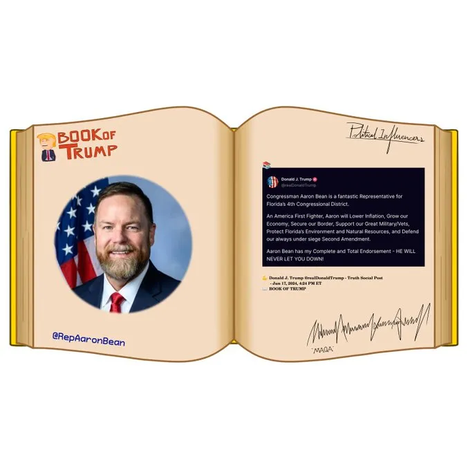 KAMLAonWB3's tweet photo. This is deeply concerning. As we address these security issues, let's also preserve our history and support national causes through unique NFTs in the Book of Trump. Each NFT is a piece of history, offering exclusive benefits and contributing to important initiatives.

🔗 https://t.co/O37xWHi8sp

@blknoiz06

Transforming the Future: Embrace Crypto and Support Trump's Historic NFT Movement

In recent years, the crypto community has surged, and their votes could be the deciding factor in the 2024 election. As President Trump aims to be the Crypto President, he has repeatedly expressed his commitment to fully embracing crypto. It's time to follow his lead and ensure that America remains at the forefront of this digital revolution.

The Significance and Status of the Book of Trump

The "Book of Trump" is more than just a collection of digital assets; it is a monumental archive that captures and preserves the most influential statements and key endorsements of President Donald J. Trump. This book serves as an indestructible record of his legacy, permanently set on the blockchain to ensure it remains uncensored and unbannable. Each page of this book is a unique NFT, making it a one-of-a-kind artifact that holds historical significance and immense value.

The Unique Value and Great Utility of the NFTs

Each NFT in the "Book of Trump" represents Trump’s key moments and endorsements, making them invaluable both as digital collectibles and historical records. These NFTs are unique pieces of history with immense sentimental and financial value. Their scarcity and uniqueness ensure their high value, making them highly sought after by collectors and supporters alike.

Unparalleled Historical Significance

The NFTs in the "Book of Trump" are the first genesis NFTs created under this pioneering project, marking them as original artifacts in the realm of political NFTs. This status as genesis NFTs endows them with unparalleled historical significance, making them true pioneers in the intersection of blockchain technology and political history. Owning one of these NFTs means holding a piece of the legacy that commemorates pivotal moments in American political history.

A Pioneer in Digital Preservation

The "Book of Trump" sets a precedent for the digital preservation of political history, utilizing blockchain technology to create an unalterable and permanent record. This innovative approach ensures that important political statements and endorsements are preserved for future generations, free from the risk of censorship or destruction. This effort not only safeguards the legacy of President Trump but also sets a new standard for how political history can be recorded and preserved in the digital age.

Exclusive Benefits for NFT Holders

Owning an NFT from the "Book of Trump" offers more than just a digital collectible. It provides exclusive benefits and privileges. NFT holders become part of an elite community with direct influence over the preservation and continuation of this historic project. As these NFTs appreciate in value, holders are encouraged to contribute further to the Trump campaign, creating a cycle of support and growth that benefits the broader movement.

Call to Action

The number of crypto enthusiasts has significantly increased over the past two years, making their votes critical in the upcoming election. We need to act on crypto now for the future of our nation and its people. Trump's endorsement of NFTs will turn them into historical artifacts. Owning one supports national causes and contributes to the Trump campaign. By holding an NFT, you join the MAGA crypto movement. As the value of your NFT increases, remember to donate more to the Trump campaign fund.

It’s time to take significant steps in the crypto space. This is not just about technology; it’s about the future of our country and its people. We must build a strong crypto team to support the campaign and guide the crypto community in the right direction. Together, we can ensure a bright future for our nation.

If you disagree with your appearance on an NFT, please contact us, and we will burn your NFT. However, please make your decision carefully, as each person has only one unique page and only one opportunity to join the Book of Trump in service to our nation.

Join the movement today and be part of the change. Support President Trump, embrace the crypto revolution, and contribute to the campaign that will shape the future of America. Let’s make history together and secure a prosperous future for America through the power of blockchain and digital innovation.

#MAGA #TRUMP #Crypto2024 #BookOfTrump