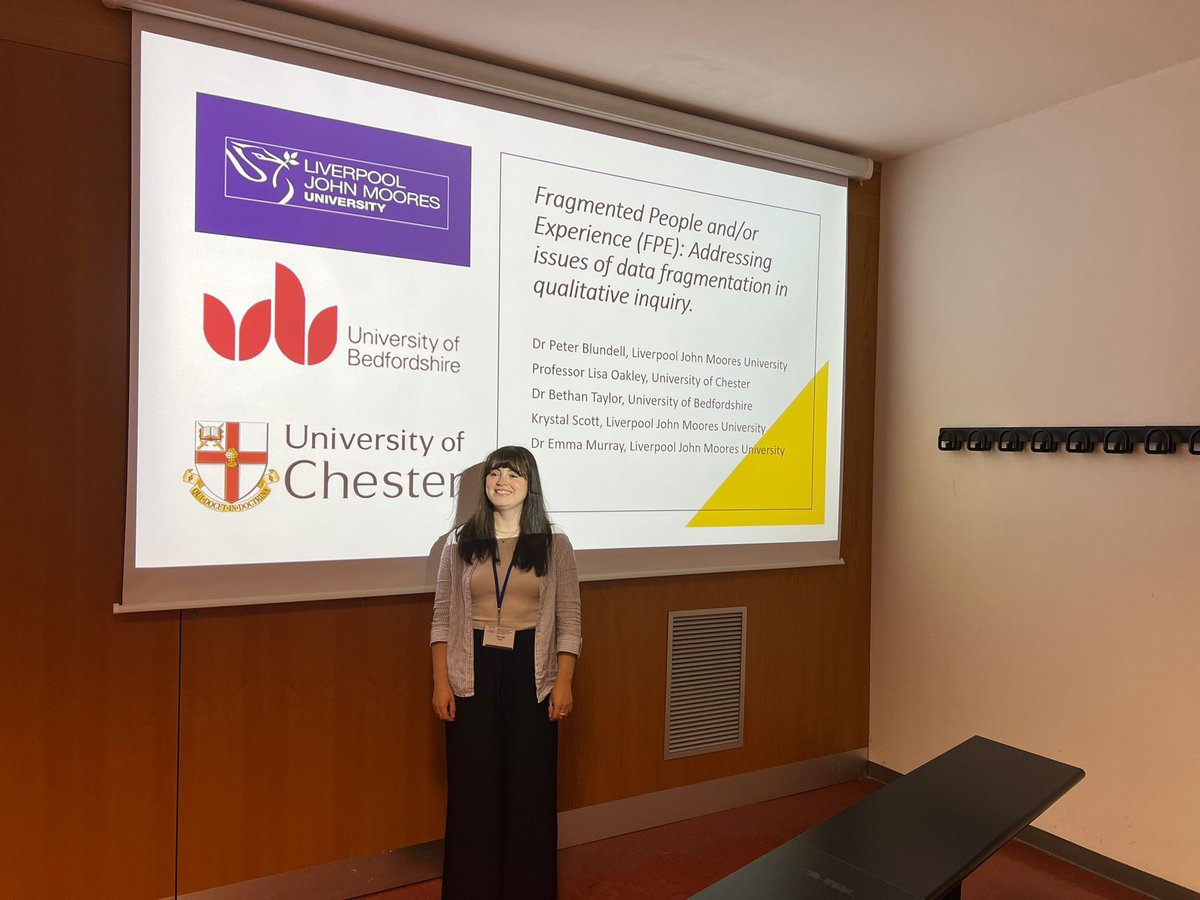 drpeterblundell's tweet image. Really enjoying the European Association for Qualitative Research in Psychology Conference.
Presenting with colleagues @LisaROakley, Emma Murray, Krystal Scott and Bethan Taylor around #DataFragmentation in #QualitativeResearch .
Related paper - tandfonline.com/doi/full/10.10…