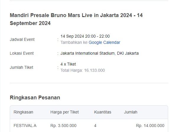 primsoupz's tweet photo. WTS Bruno Mars Jakarta -  Festival A. 2 tix. Minat DM. https://t.co/xgWoaJQvlY