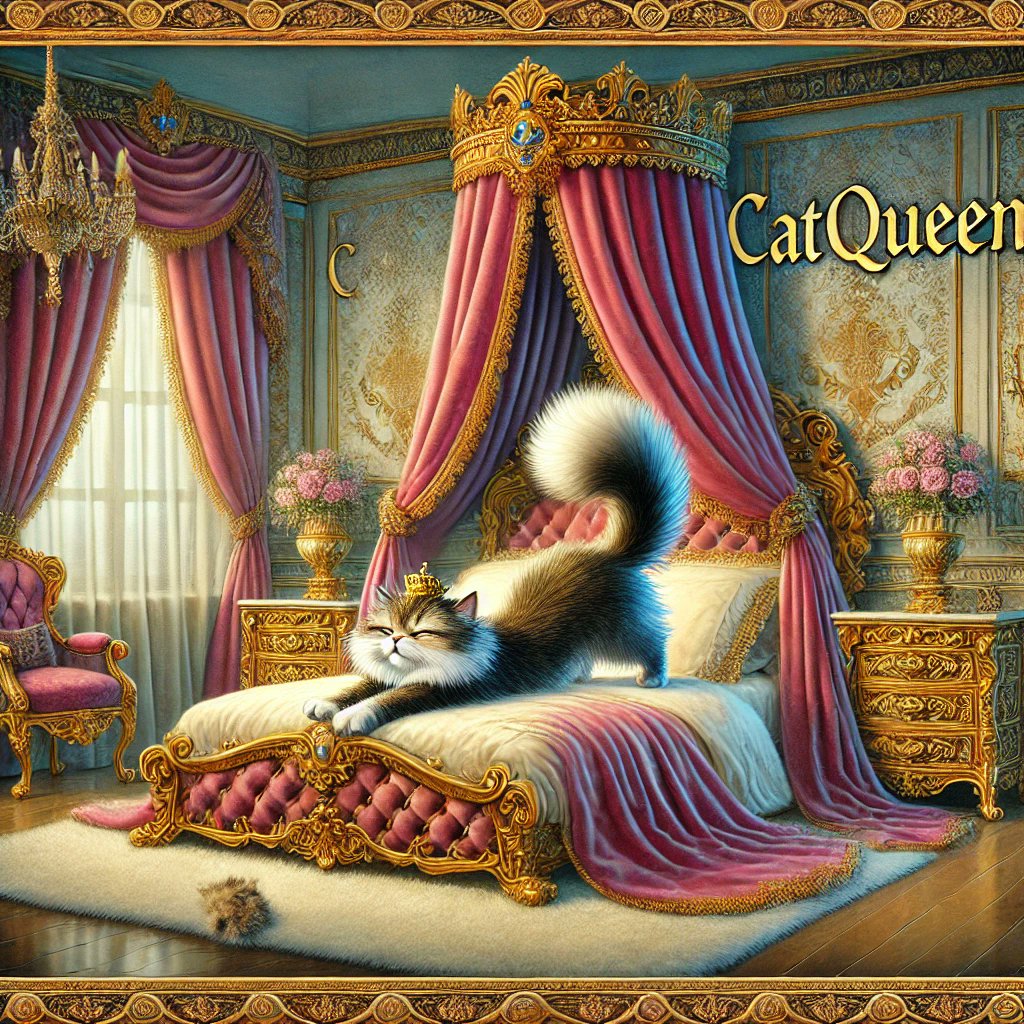 Morning thoughts with CatQueen: 'Is it too early for a treat?' Waking up in royalty, one snack at a time. 🐾👑 #CatQueen #MorningRitual