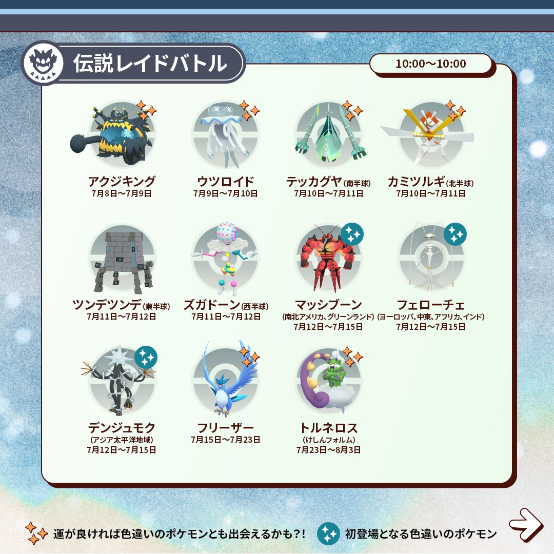 無限の可能性を秘めた7月の最新情報が到着！⛅🤩 「ウルトラビースト