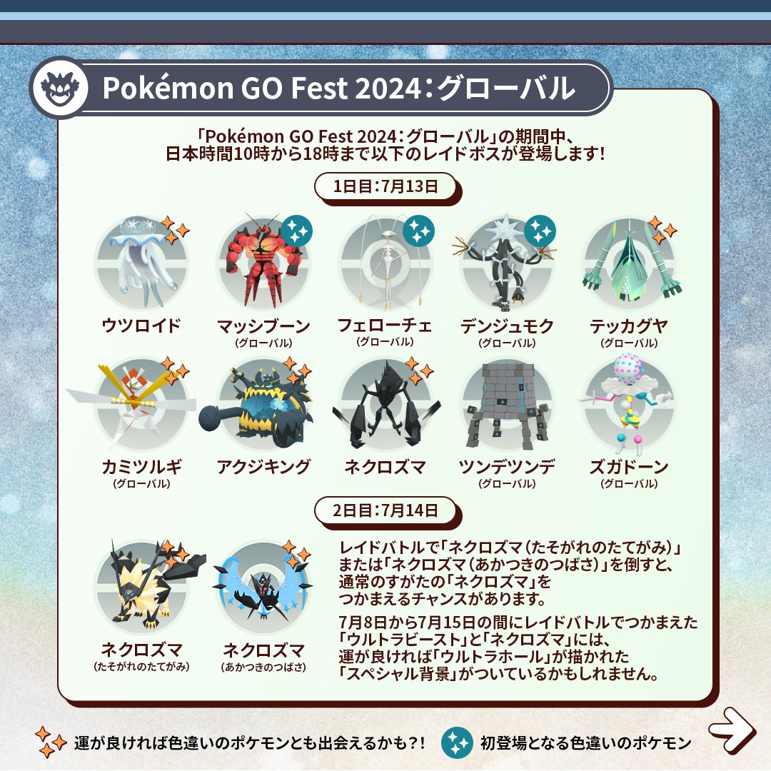 無限の可能性を秘めた7月の最新情報が到着！⛅🤩 「ウルトラビースト