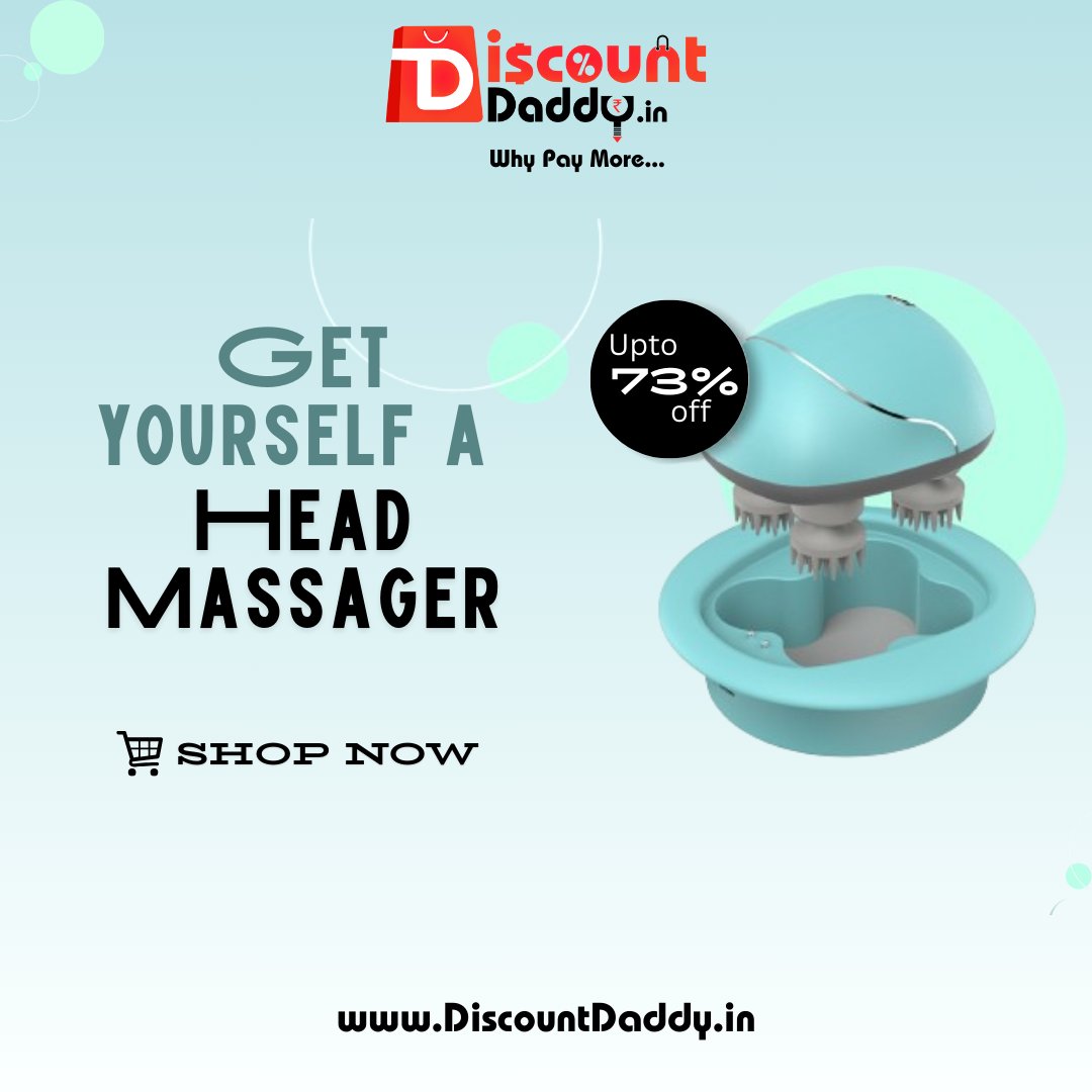DiscountDaddy_'s tweet photo. Relax and save with Discount Daddy! Get huge discounts on top-quality massagers today!😉
Shop Now - https://t.co/ug9lS92n2W
#massager #headmassager #relax #bestdeals #discountdaddy.in https://t.co/mzF7BjCIQu