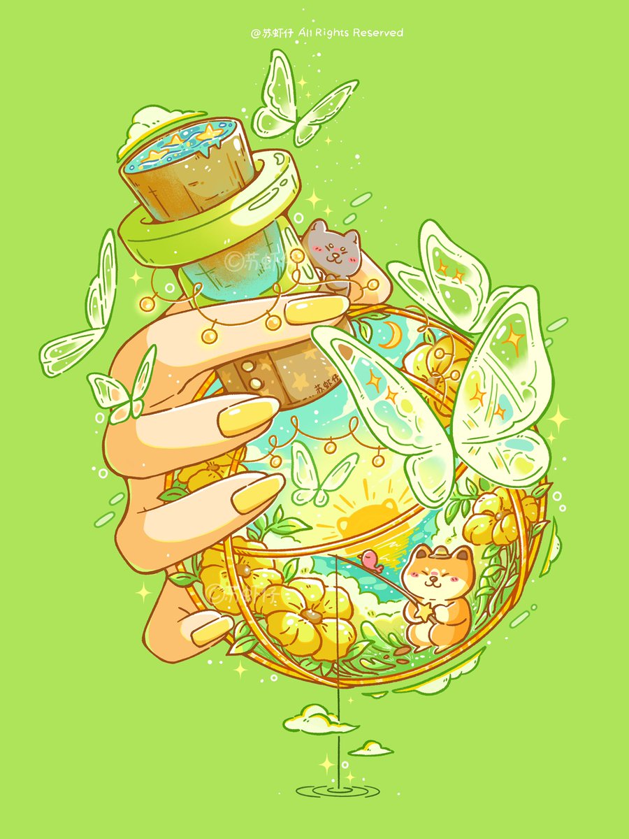 之前画的图，一物一世界系列 #Procreate