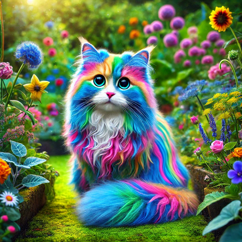 ColorfulCata's tweet photo. Meet ColorfulCat, the cat that paints our world with the hues of its vibrant fur. A true masterpiece of nature! 🎨🐱 #ColorfulCat #NatureArt https://t.co/lrb44Zok96