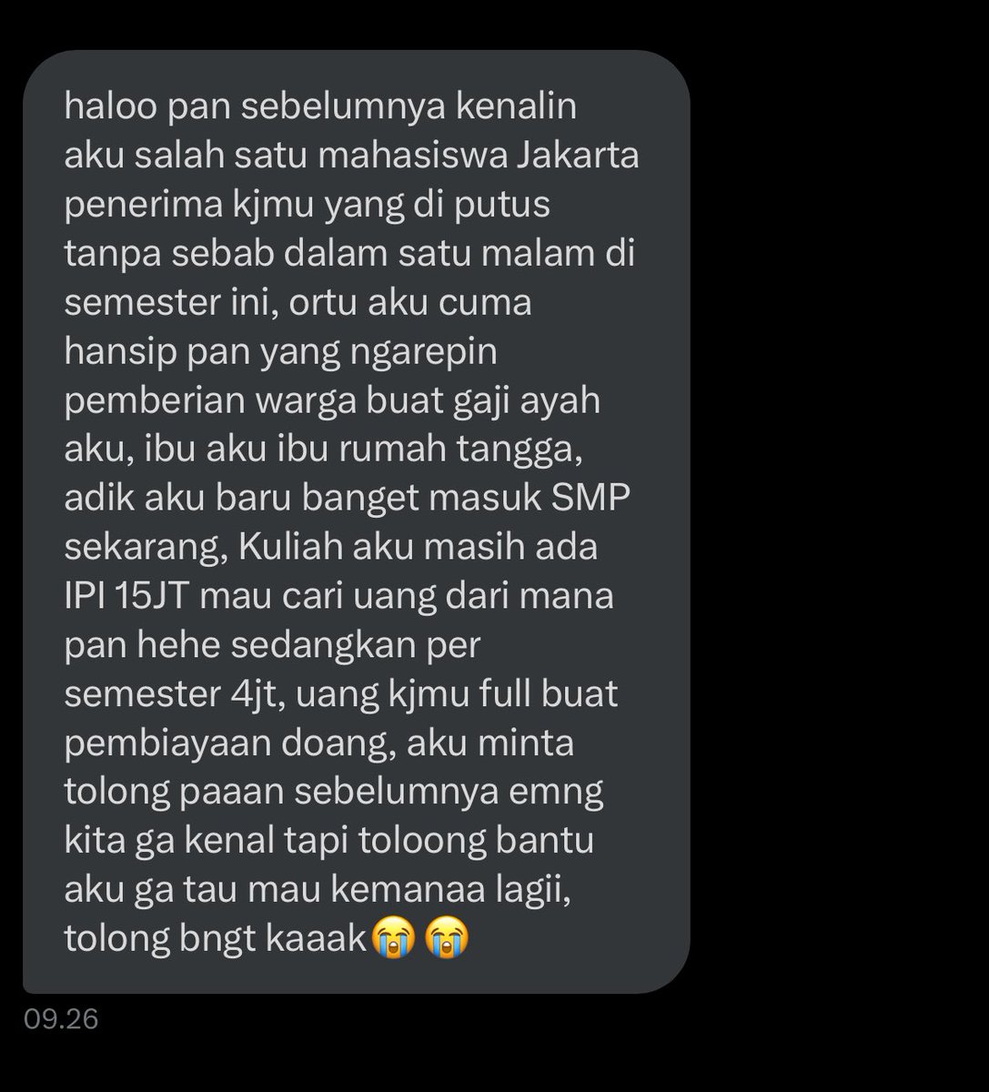 timpenguinnas's tweet photo. Halo @DKIJakarta @upt_p4op ini kenapa banyak temen-temen yg KJMU nya diputus tanpa alasan dan tidak ditetapkan sebagai penerima ya? Banyak bgt nih yg DM Topan 🥲 https://t.co/Smbu1RJV1A