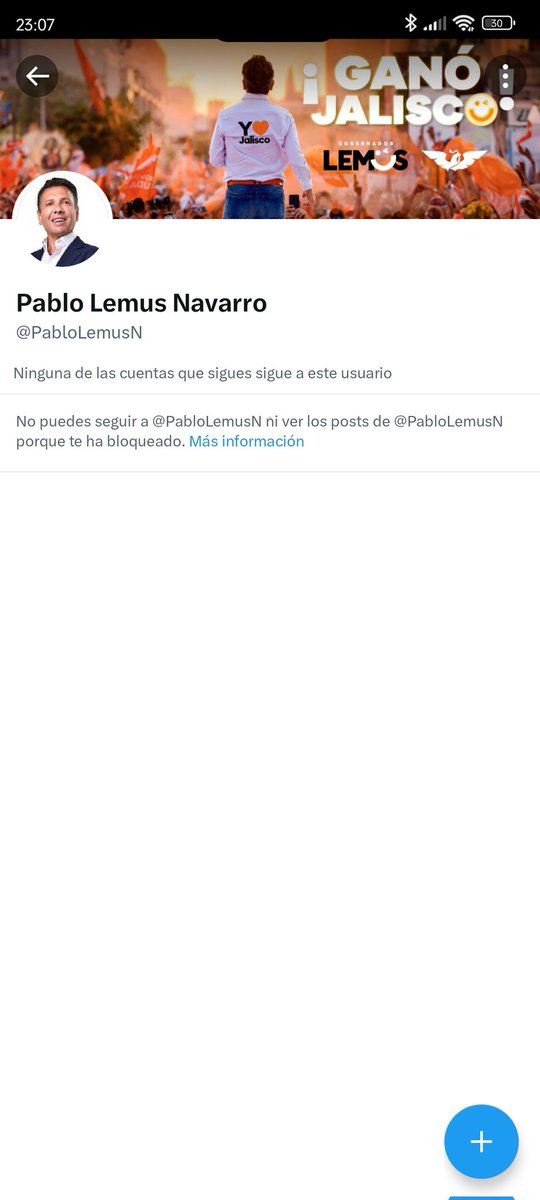Angelguzmanes's tweet photo. @PabloLemusN Así la libertad de expresión en Jalisco el Gobernador electo bloqueado gente @PabloLemusN https://t.co/acbXVJGHHO