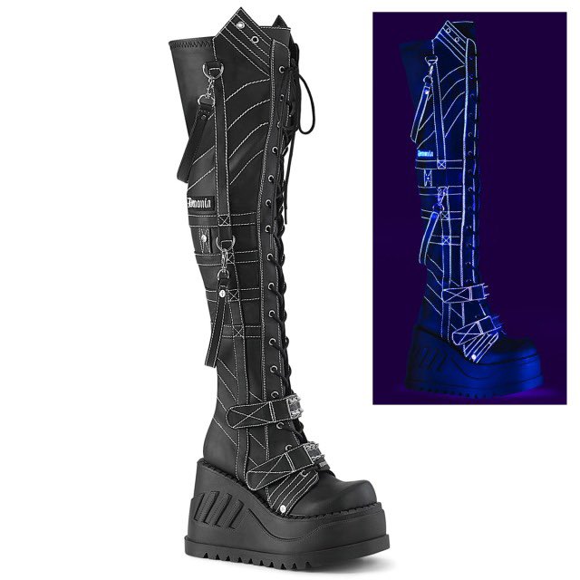 FDemoSAJEST's tweet photo. #DEMONIA  ホワイトステッチ厚底レースアップブーツ/品番：STOMP-310/STO310
【ヒールの高さ】約8cm 【プラットフォームの高さ】約5cm
#デモニア #12cmヒール #厚底ブーツ #チャンキーヒール　 #原宿系  #レザーブーツ #pleaser  #ゴシック #厚底靴  #harajukufashion #Goth #デザインブーツ #衣装 https://t.co/JTMvCoU3tI