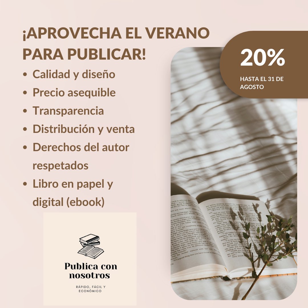 ¿Quieres publicar un libro pero no sabes cómo? 📖 ✍️ 
Te ayudamos a hacerlo de manera fácil, rápida y económica.
¡Coméntanos tus proyectos!
Toda la información en:
publicaconnosotros.com
#autopublicación
#publicarenamazon
#amazonkdp
#libros
#escritores
#escribir
#publicarunlibro