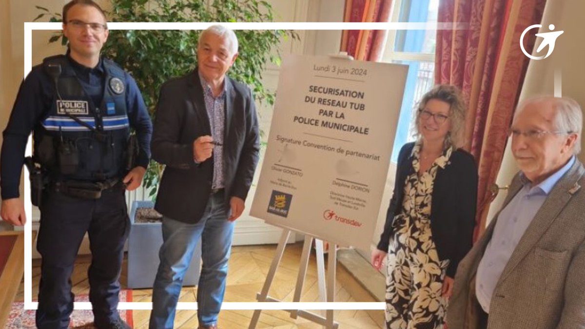 ✒ Transdev et la Ville de Bar-le-Duc en Région Grand Est signent une convention pour renforcer la capacité de la police municipale à intervenir dans les bus du Réseau TUB. #LaSécuritéAvantTout 
En savoir + ⤵
transdev.com/fr/evenements/…
