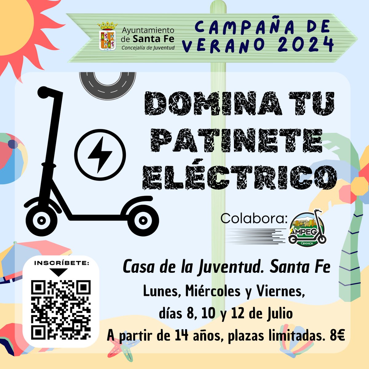 JuventudStaFe's tweet photo. ··DOMINA TU PATINETE ELÉCTRICO··
🛴 Días 8, 10 y 12 de Julio. Lunes teórica de 11’30 a 13’00. Miércoles y Viernes práctica de 10’00 a 12’00.
🛴 A partir de 14 años, con patinete. Plazas limitadas. Precio: 8€
🔗 INSCRIPCIONES: https://t.co/9tV2xVLcRp 
➡️ Colabora: @ampegr https://t.co/uxSjRkAxj3