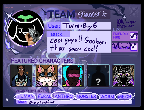 Turnipboy777's tweet photo. #artfight2024 #artfigh2024teamstardust #artfight Artfight card https://t.co/aEtV5TOIVq
