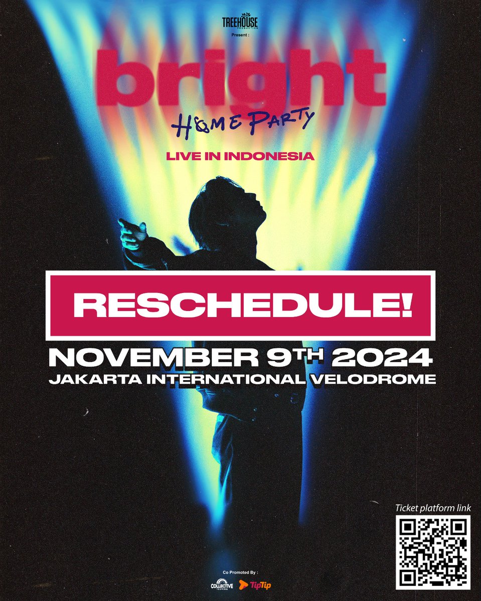 Treehouse_PI's tweet image. Whats&apos;s Up Brights!
With heavy heart we have to announce the reschedule of Bright Home Party concert Live in Indonesia, due to @bbrightvc ‘s health issue.