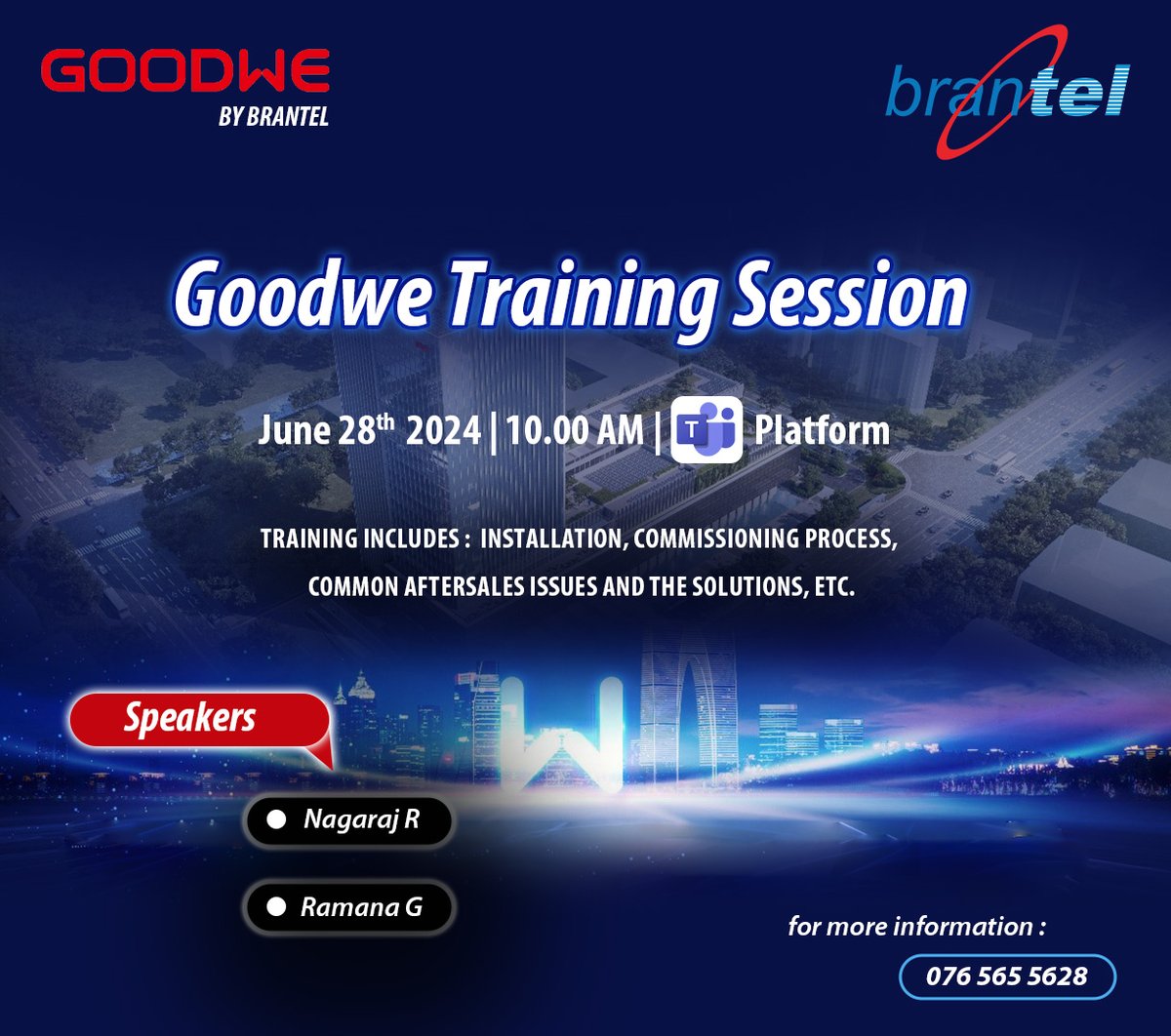BrantelLanka's tweet photo. Training session organized by Brantel. Pls contact us if you are interested taking part.
#goodwe #goodweinverter #training https://t.co/0G9dcRRKzH