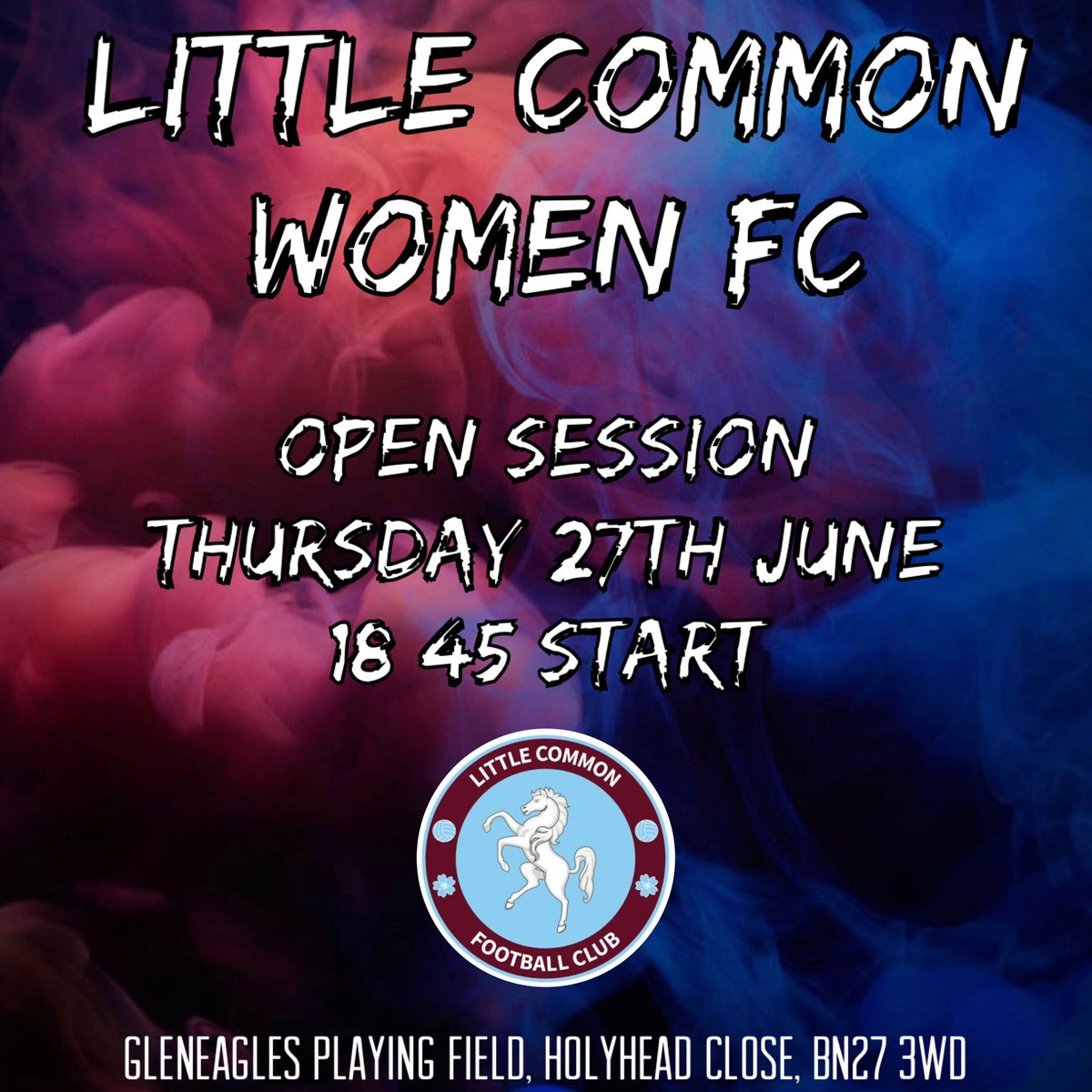 LittleCommonFCW's tweet photo. PRESEASON 

| TONIGHT ! | 

⏱18:45 Meet for a 19:00 Start 
📍 Gleneagles playing field, Holyhead close, BN27 3WD
⚽️Everyone Welcome 
💦Bring Plenty of Fluids 

This is an open session for those who are interested in joining us next season or just want to come and have a look https://t.co/dUlww7DU8F