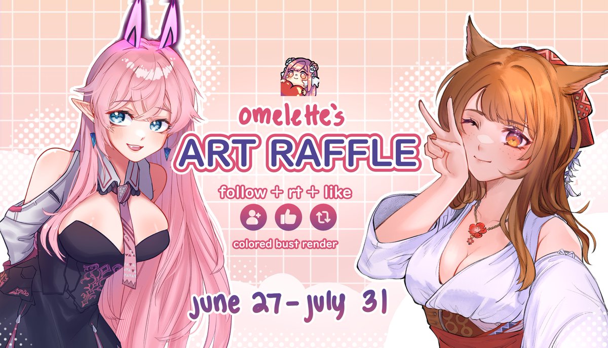 【Colored Bust Art Raffle】
✦ I need to draw more and meet new frens🥺Selected winner(s) will get a fully colored bust
✧ Follow + Like + Retweet this post (no quote)
✧ (optional add your character in the comments and I might draw it for free😉)
Winner(s) decided on July 31st