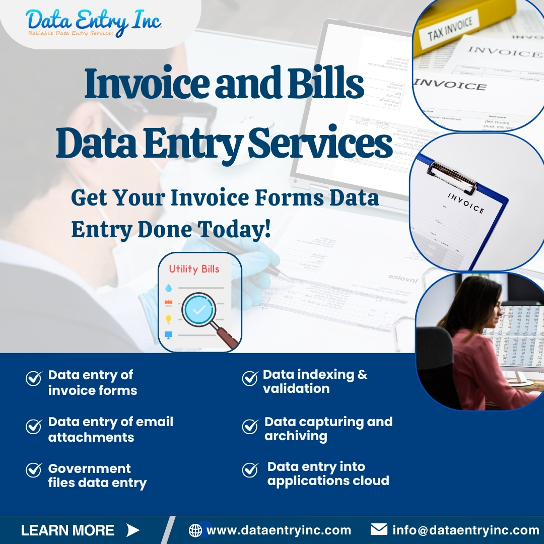 Data_Entry_Inc's tweet image. Struggling to keep up with your invoice data entry? Data Entry Inc. is here to help! Our professional services streamline your bills data entry, saving you time and reducing errors.
To know more- dataentryinc.com/invoice-data-e…
#invoicedataentry, #dataentryinvoices, #invoicedataentry