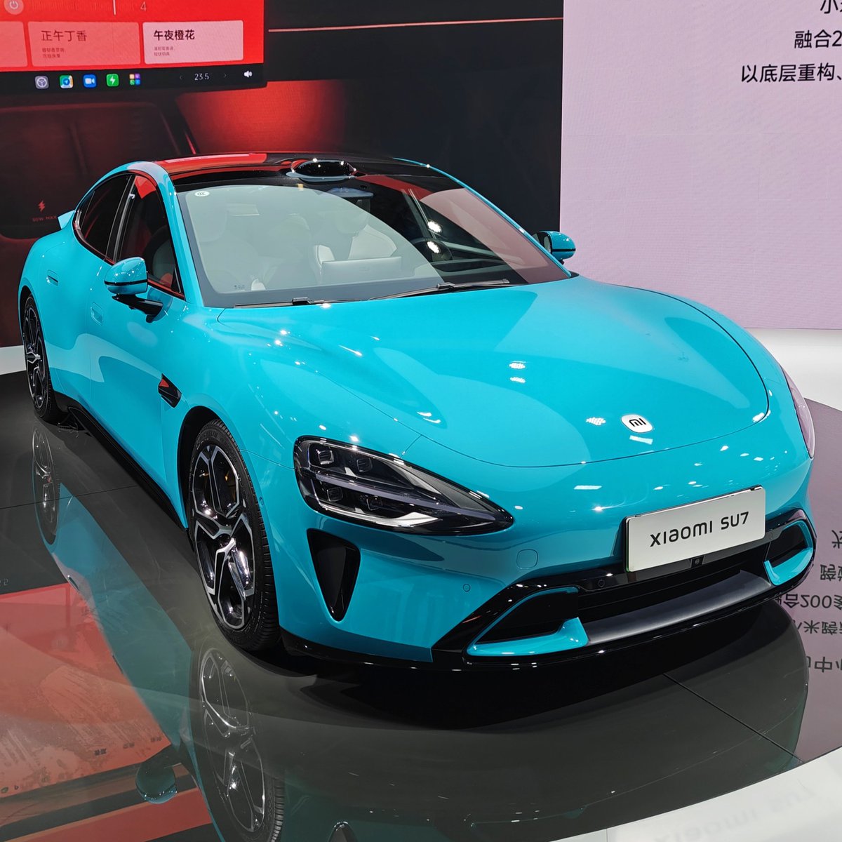 richardlai's tweet image. Up close with the @Xiaomi SU7 electric car at #MWCShanghai. I may ask for a test ride later. #MWC24 @MWCHub