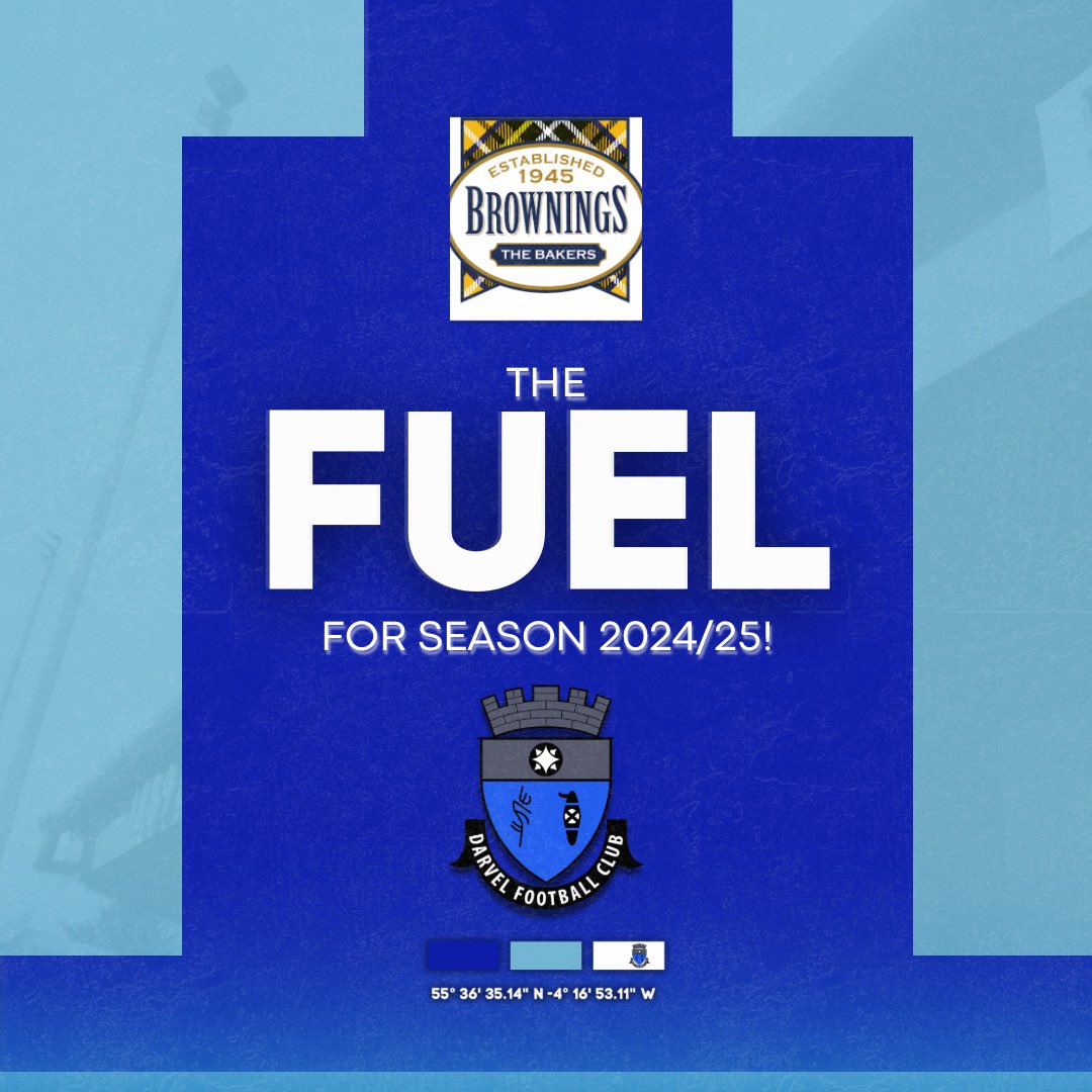 ⛽️🍲🥤 | Darvel Football Club are delighted to confirm <a href="/BrowningsBakers/">BrowningsTheBakers</a> will continue as our Food &amp; Drinks sponsors for season 2024/25!

Established in 1945, Brownings The Bakers is one of the largest traditional craft bakeries in Scotland.

ℹ️➡️ browningsbakers.com