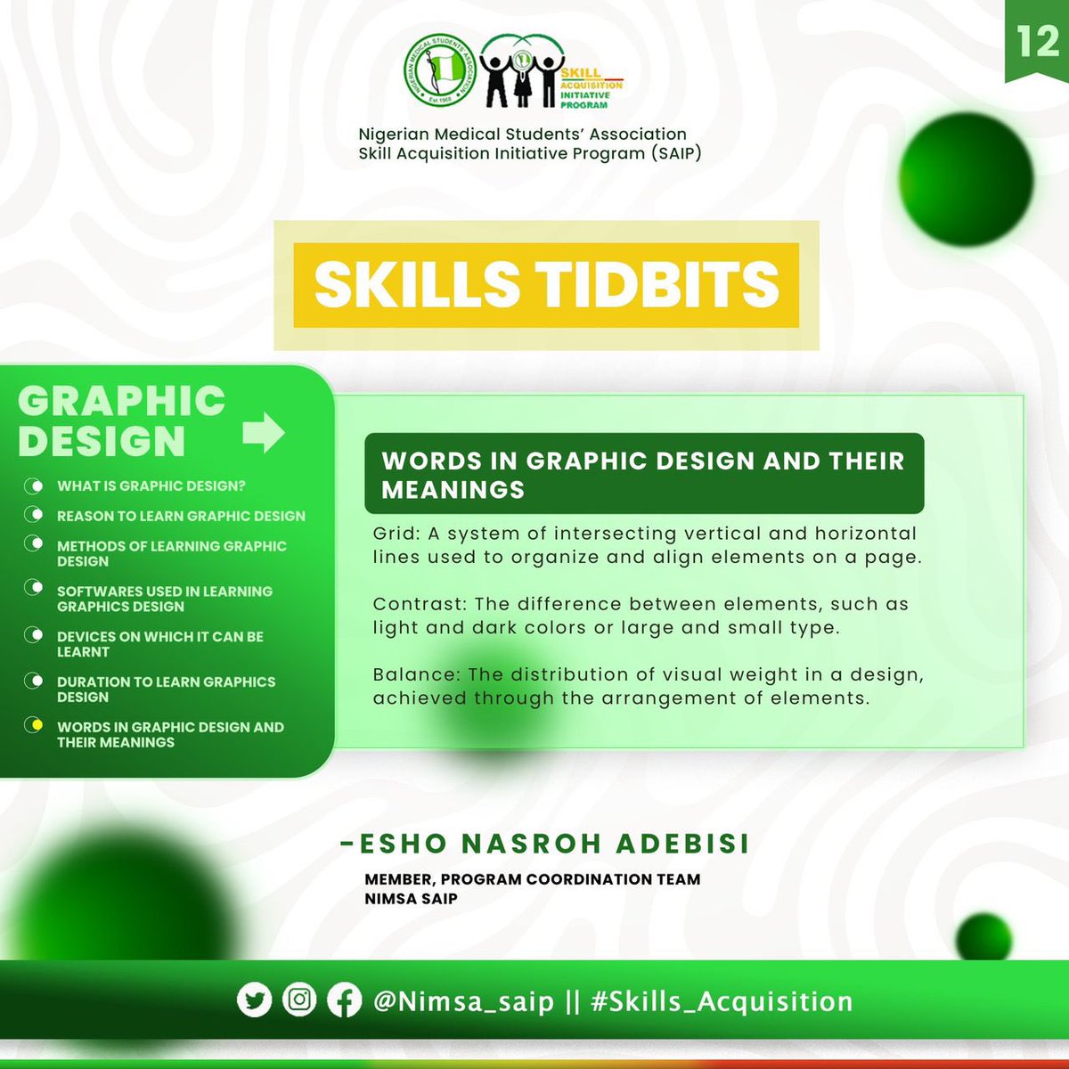 nimsa_saip's tweet photo. #nimsa #skillacqusition https://t.co/8wp2RRwFOd