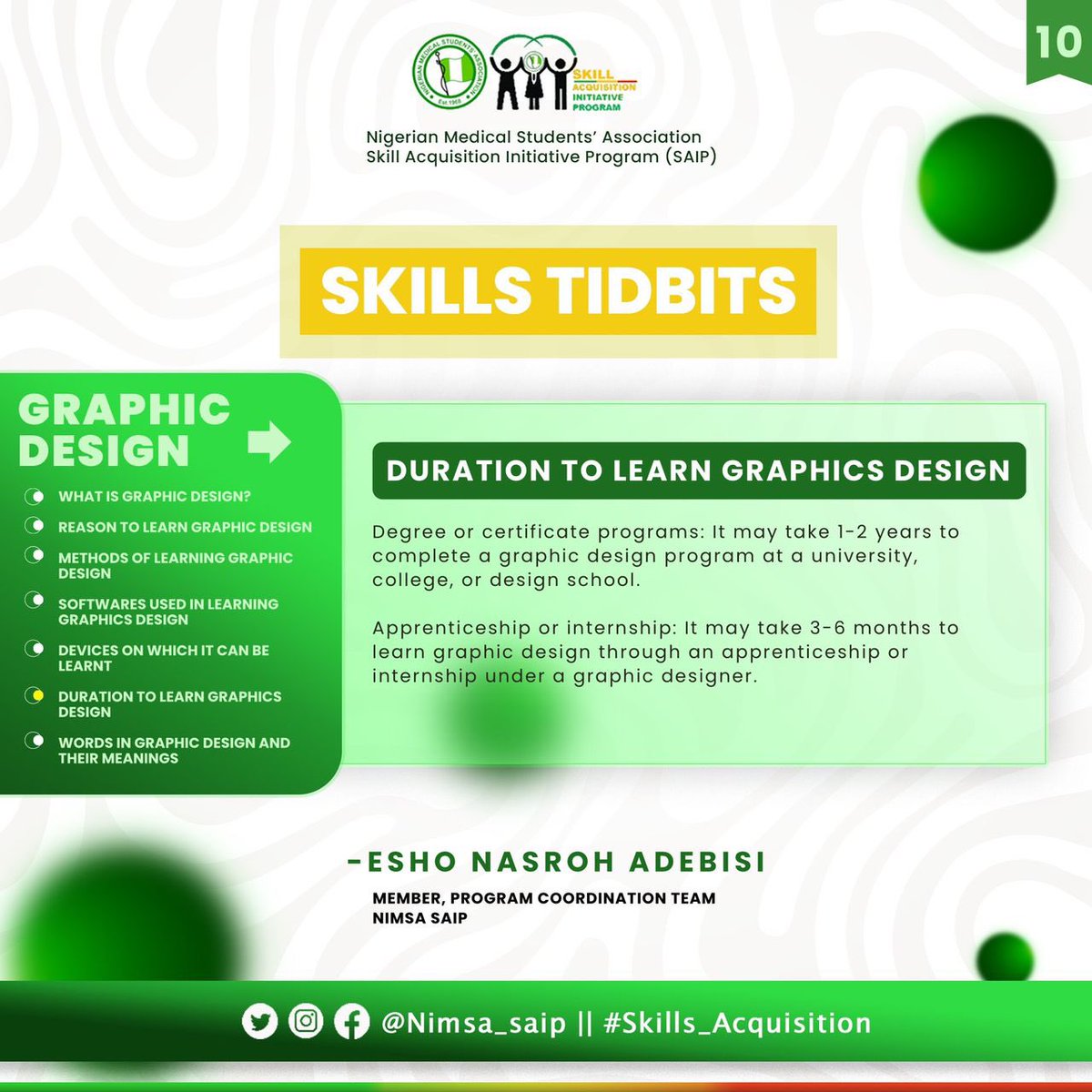 nimsa_saip's tweet photo. #nimsa #skillacqusition https://t.co/8wp2RRwFOd