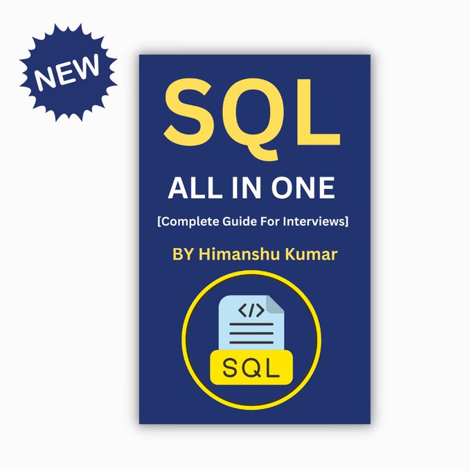SQL Complete Package Giveaway 🔥

1. Paid Notes [Complete Notes For Interviews] Free.
2. SQL Certification for free.
3. SQL Injection course Free.
4. 
Complete Guide to Mastering SQL and more...

To get it-
• Follow me (so that I can DM)
• Reply "SQL"
• Like and Repost.