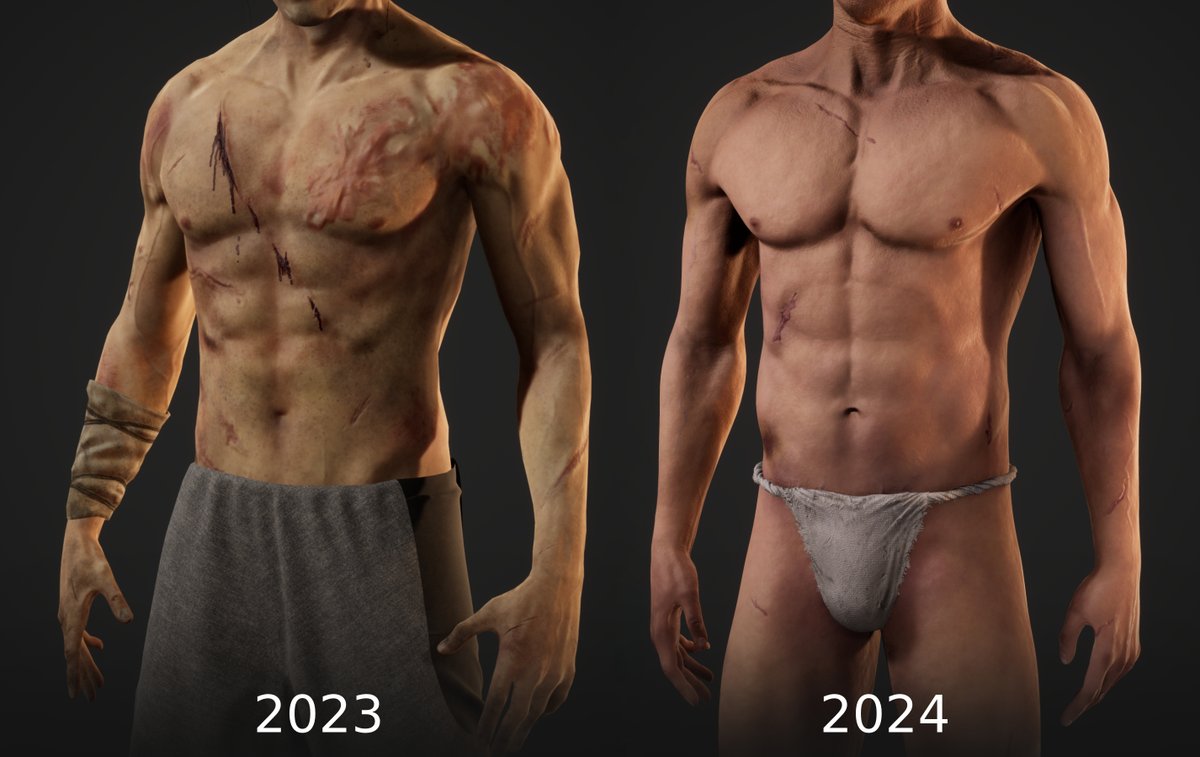 Thought id share a little side by side with my last and current attempt at anatomy. Feels good to see some improvement